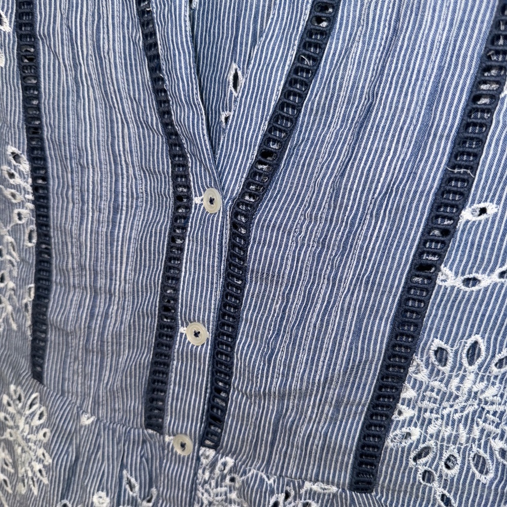 EUC Anthropologie Holding Horses Babydoll Eyelet Top Size 12 - Picture 5 of 8